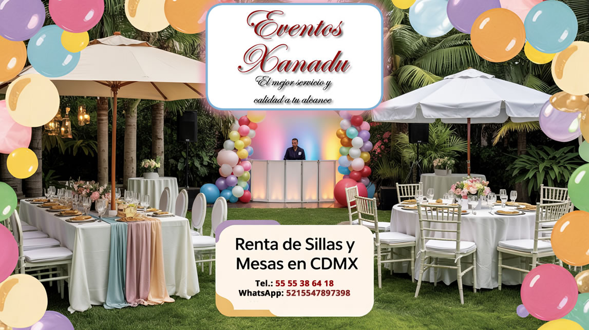 Renta de Sillas y Mesas en CDMX y Estado de Mexico